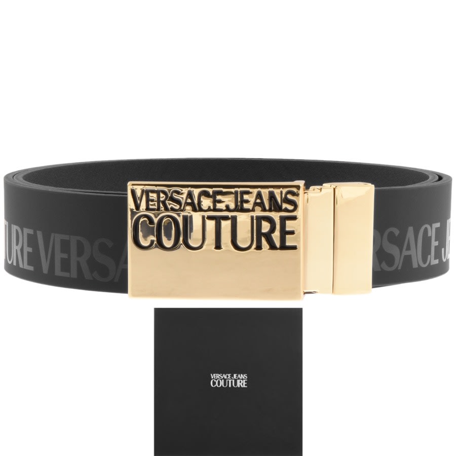 Alternative Image for ProductVersace Jeans Couture Leather Logo Belt Black1